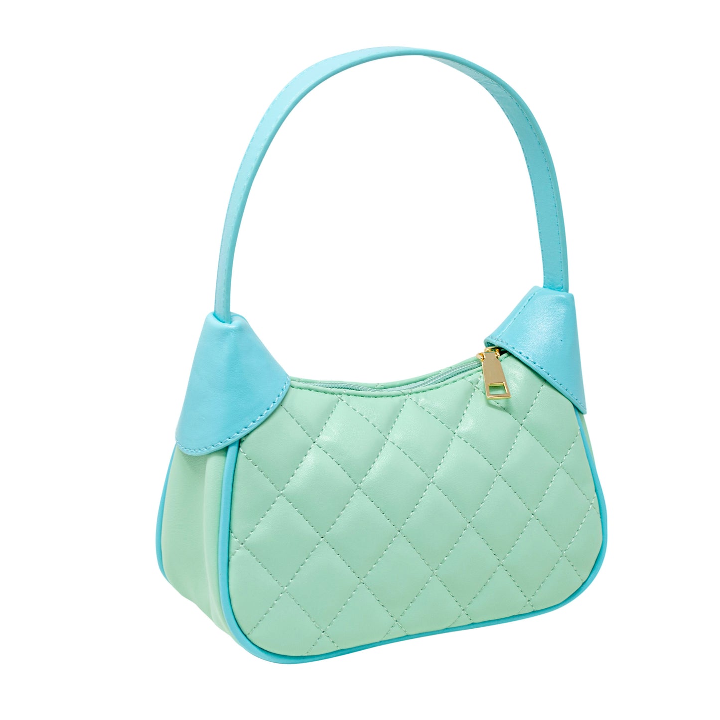 Girl's Quilted Leather Zip Top Handbag