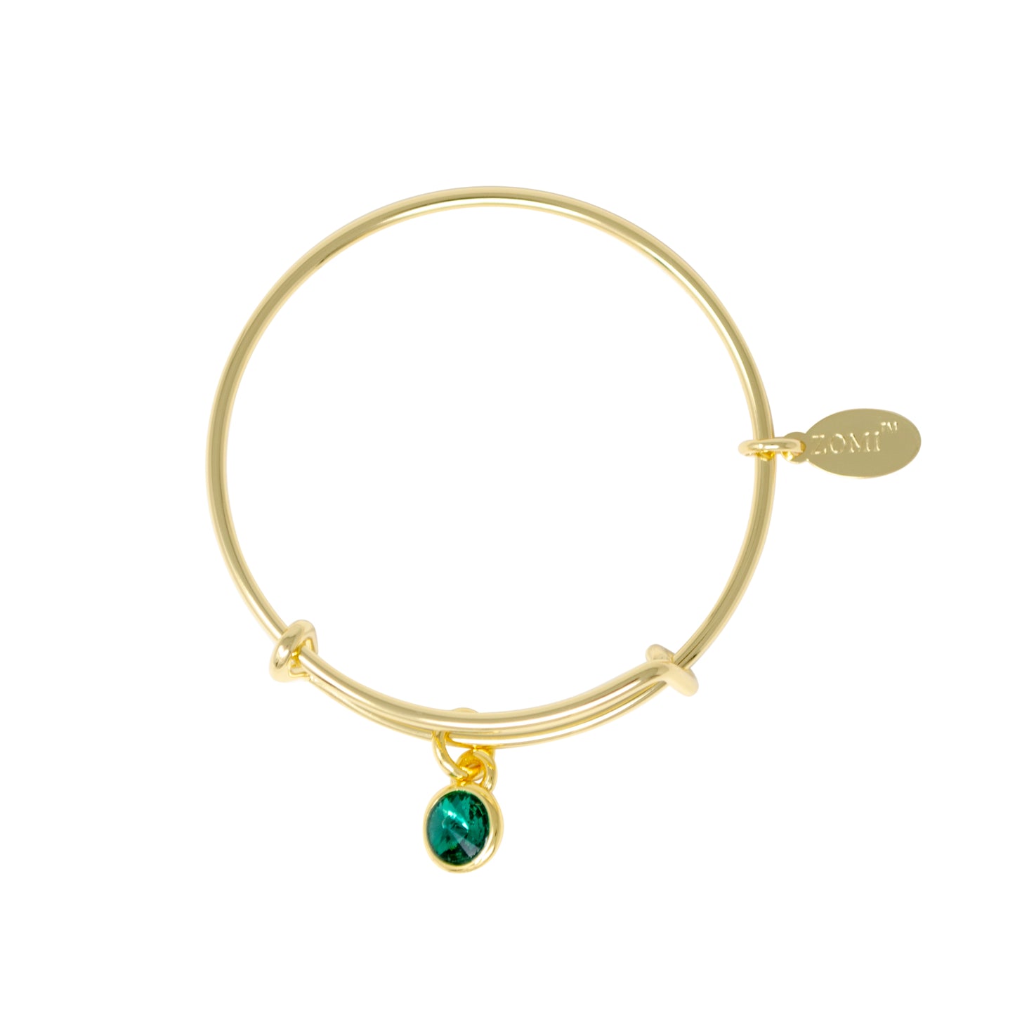 May Birthstone Bangle Bracelet