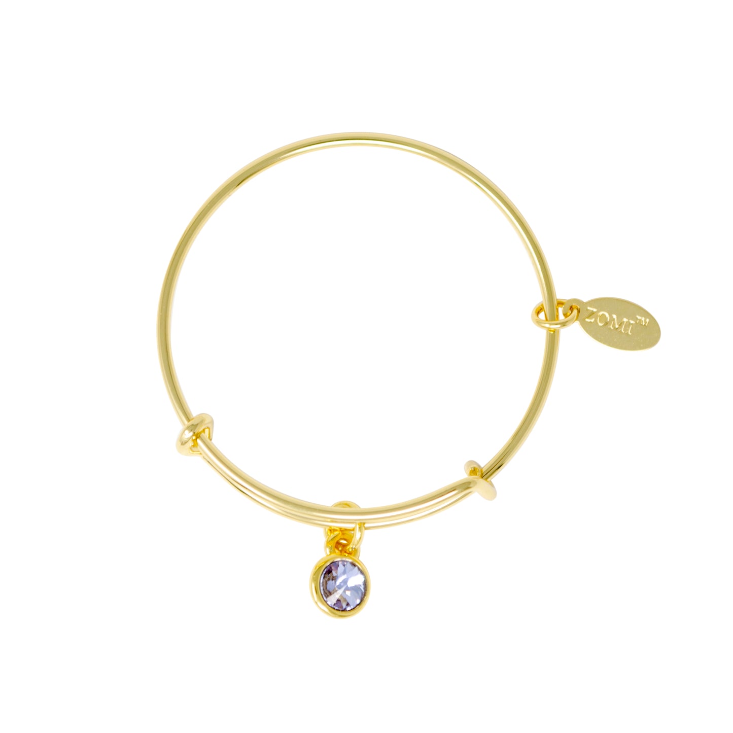 June Birthstone Bangle Bracelet